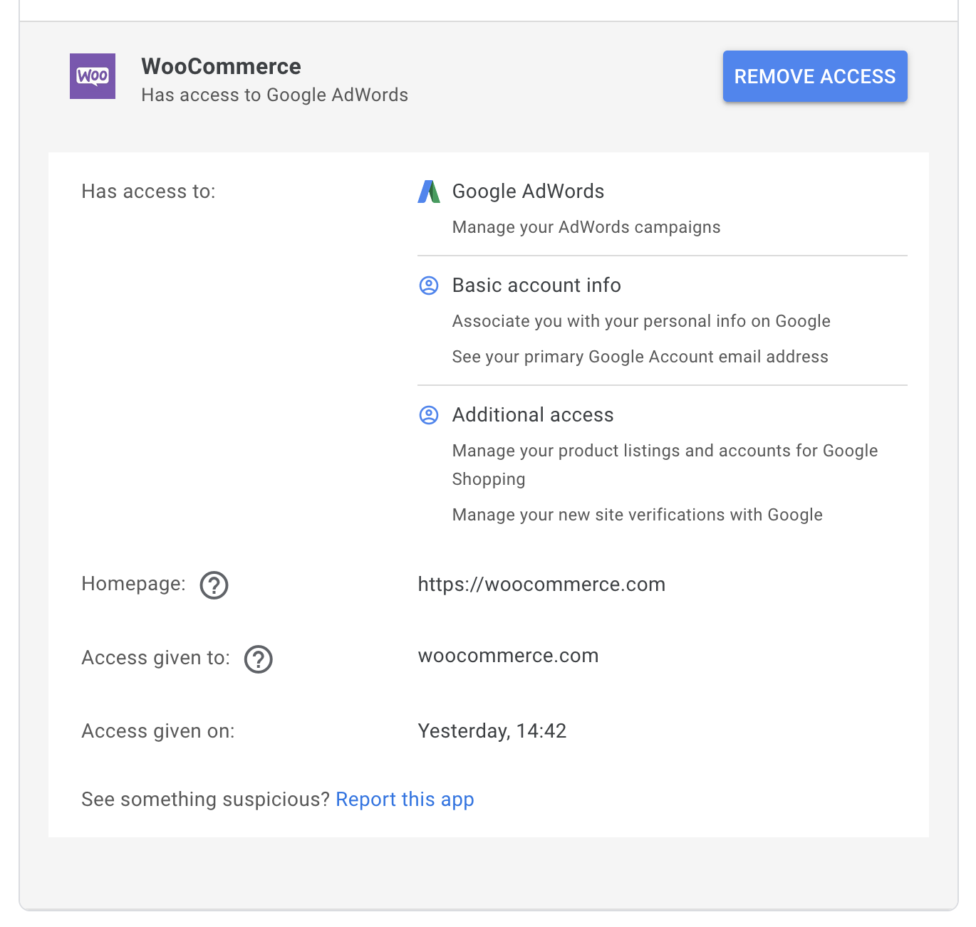 Отзыв доступа в Google аккаунте